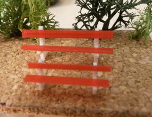 3D nyomtatott H0 és TT vasbetonlábas pad